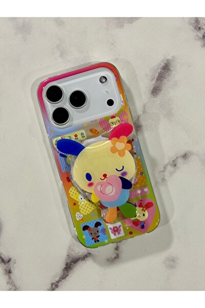 HYPERSOFT Iphone 17 Pro Max (6.9 inç) Uyumlu Stant Olabilen Popsocketli Desen...