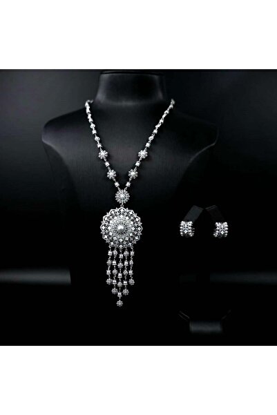 Generic Long necklace with earrings, special edition, color guarantee ABH-7661W