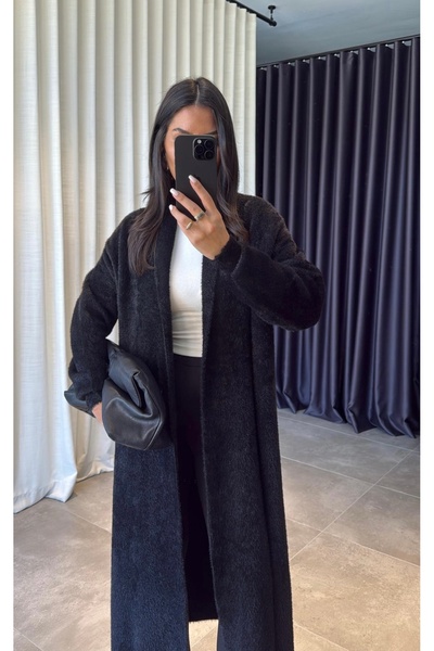 codudem Bearded Rope Knitted Knitwear Maxi Full Length Long Winter Cardigan