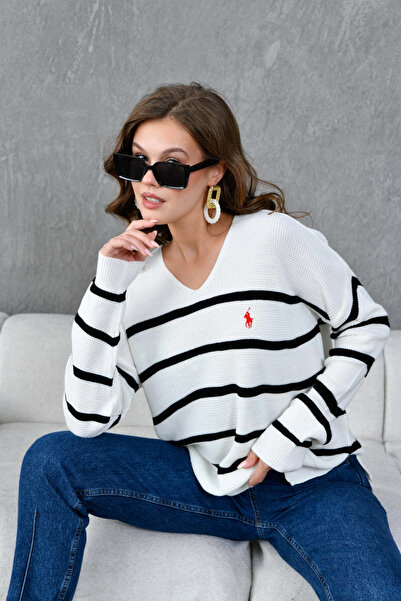 Park Karon Pulover tricotat cu dungi Nopeli Thessaloniki pentru femei 224275