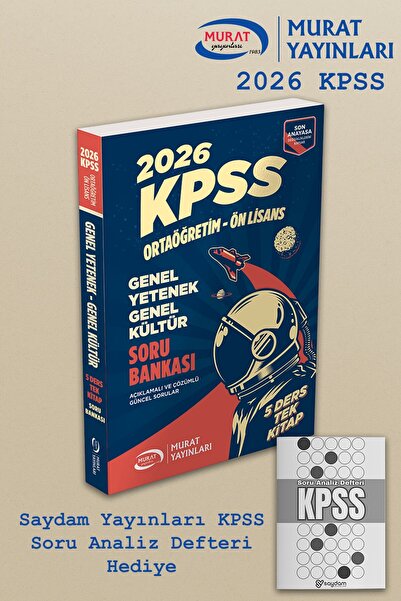 Murat Yayınları 2026 KPSS Ortaöğretim Önlisans Tüm Dersler Soru Bankası