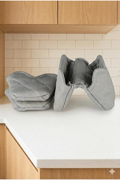 karanihome Heat Insulated Non-Heat-Conducting Fabric Oven Mitt Crab Pot Tray ...