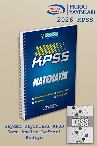 Murat Yayınları 2026 KPSS Tüm Adaylar İçin Matematik Konu Anlatımlı Defter