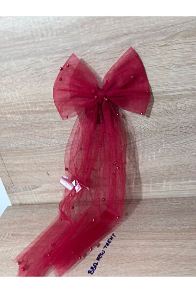 BBA TULLE STORE مشبك شعر على شكل فيونكة مزين بالخرز، مشبك شعر للزفاف، حفلات أ...