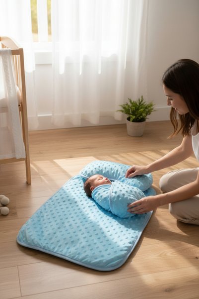 balbeybi Chickpea Patterned Baby Diaper Changing Mat Set with Pillow Unisex |   Newborn 2-Piece Diaper Cover