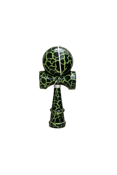 OEM Black Kendama with Green Crackle Effect