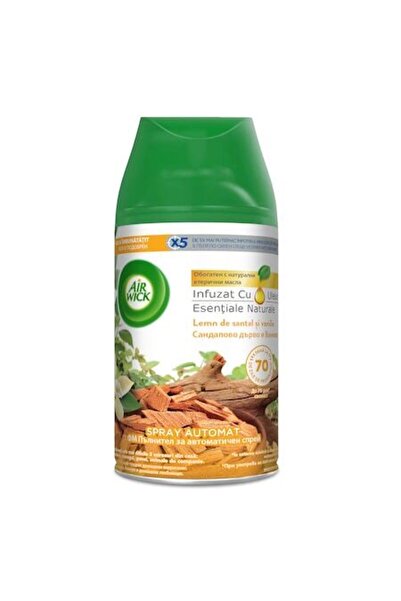 Air Wick Refill automat pentru spray Freshmatic, lemn de santal și vanilie, 2...