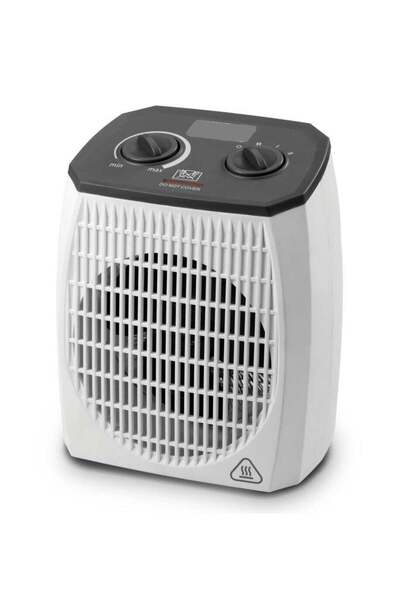 Generic سخان مروحة عمودي أبيض وأسود