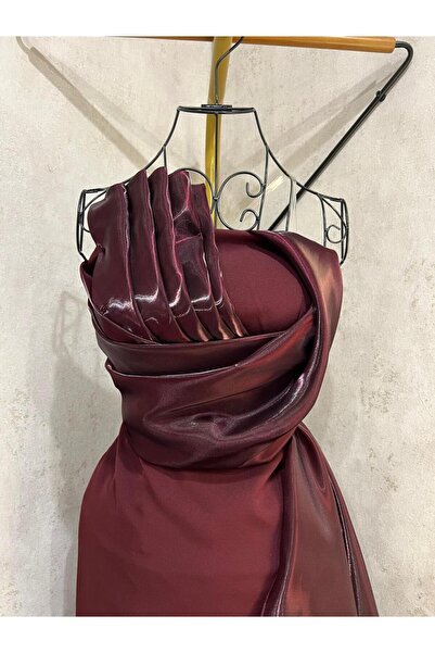 MYGROUP Burgundy evening dress