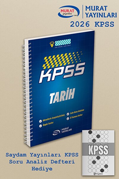 Murat Yayınları 2026 KPSS Tüm Adaylar İçin Tarih Konu Anlatımlı Defter