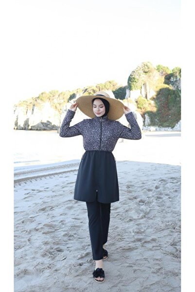 new ats Women's Fully Covered Hijab Swimsuit Patterned Set Rima