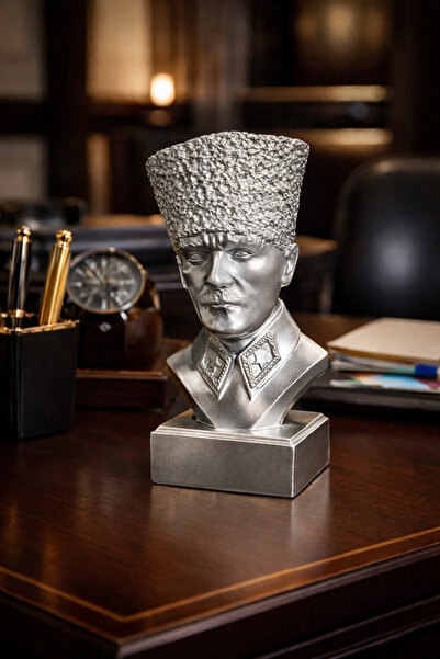 Home 20 cm Atatürk Büstü Heykeli - Dekoratif Biblo - Büyük Boy Mustafa Kemal Atatürk Heykeli