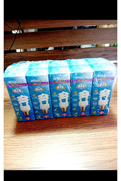 Wiselite Tasarruflu ampül 11 watt e27 mini sipral beyaz ışık