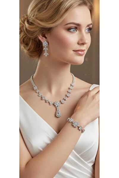 Zanora Kristal Damla Gelin Abiye Set