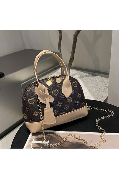ÇANTA VİP lüks kalp baskılı çıkarılabilir zincirli omuz çantası