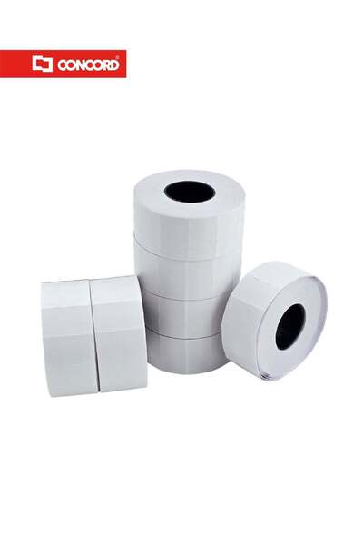 Concord Label Roll 26x16mm Double Line White Adhesive – 36 Rolls