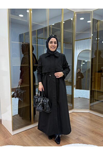 QARİN Büyük beden Tam boy astarlı trençkot