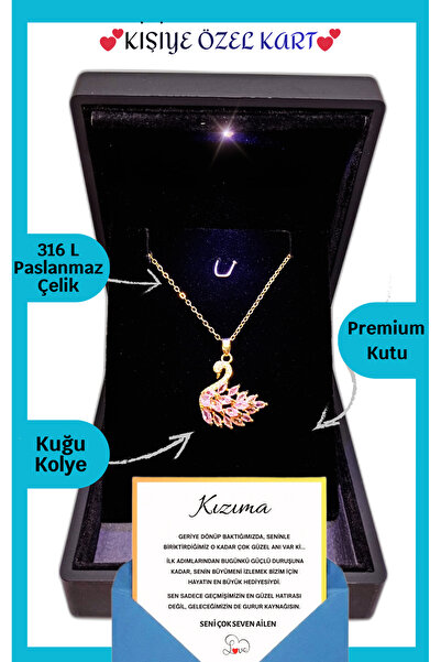 ganispe Yeni Yıl Hediyesi "Kızıma" Anlamlı Not Işıklı Premium Kutuda | Kuğu Ç...