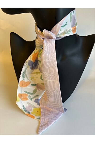 BHR AKSESUAR Patterned Thin Scarf, Ribbon (6X85 cm)