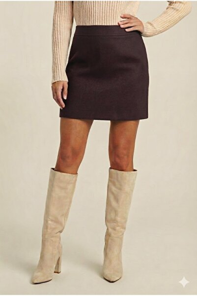 ARÇIN Kadın - Dokuma - A Kesim - Fermuarlı Etek - 41-43 Cm Boy