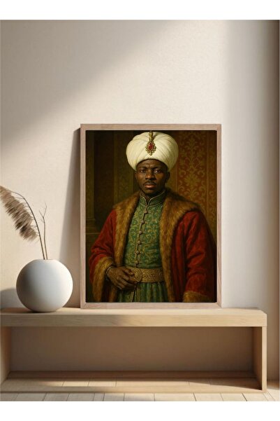 MOR TABLO Galatasaray Victor Osimhen Poster Tek Parça Ahşap Çerçeveli Tablo