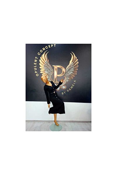 OEM BLACK KNITTED DRESS FELICITY - BLACK, ONE SIZE