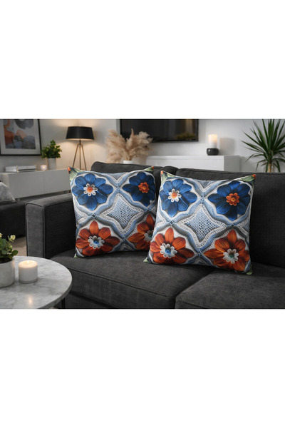 ÖZDAĞ HOME CONCEPT 3D Digital Printing Decorative Throw Pillow Cover 43X43 cm – Single-Sided Printing, Vibrant Colors