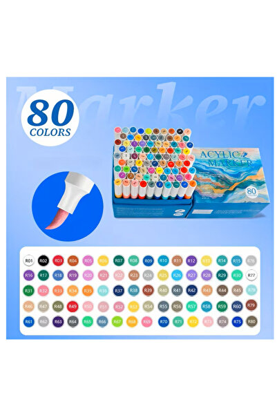 Ümraniye Hobi Sanat Art Walker Akrilik Kalem Seti 80 Renk