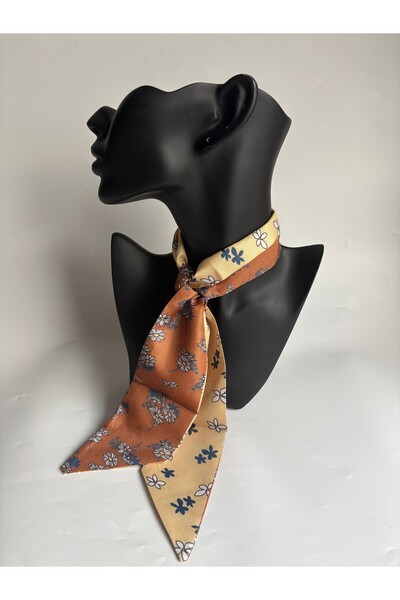 BHR AKSESUAR Patterned Thin Scarf, Ribbon (6X85 cm)