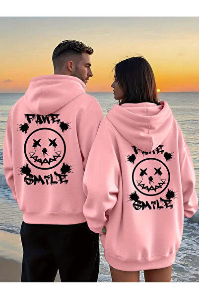 Ciel Lune Dear Couple Combination Fake Printed Hooded Sweatshirt Set of 2 – U...