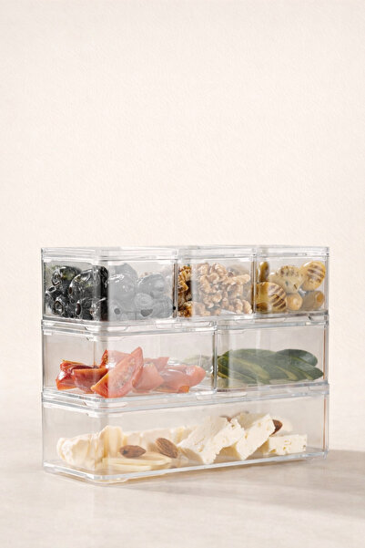 Mirilliahome Multi-Compartment Breakfast Storage Container Set Plastic Storage Container with Transparent Lid