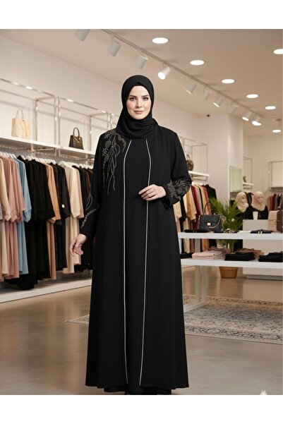 özkösekids kadın ikili taşlı abaya takım