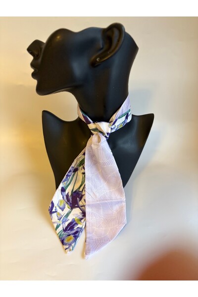 BHR AKSESUAR Patterned Thin Scarf, Ribbon (6X85 cm)