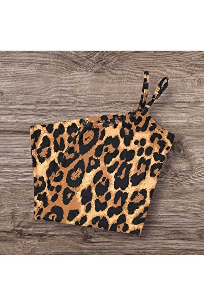 ESTA STORE Leopard Print Tank Top with Straps That Doesn'T Stretch.