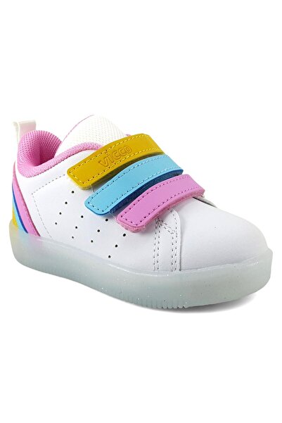 Vicco Sun Çocuk Lighted Sports Shoes White Pink
