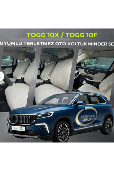 mısırlı grup TOGG T10X / TOGG T10F Uyumlu Oto Koltuk Kılıf Seti -Togg Oto Kol...