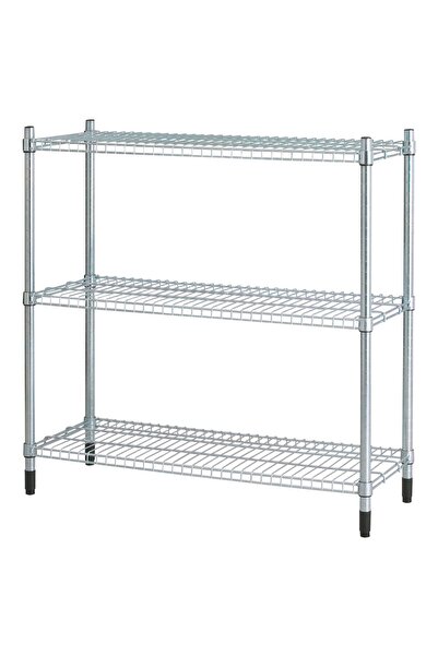 AZOZ MERCHLY Shelving unit, galvanised, 92 x 36 x 94 cm
