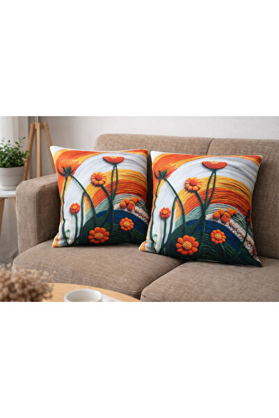 ÖZDAĞ HOME CONCEPT 3D Digital Printing Decorative Throw Pillow Cover 43X43 cm – Single-Sided Printing, Vibrant Colors