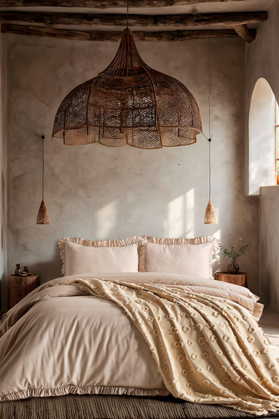 Doqu Home Bohemian serija Bonivia Set posteljine Jednokrevetno Mink