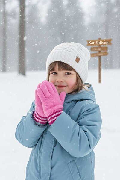 eleven market Fuşya Kız Çocuk Eldiven 3-7 Yaş