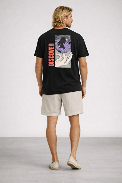 ArtYus Unisex Men/Women Discover Colorful Printed Oversized Cotton T-Shirt