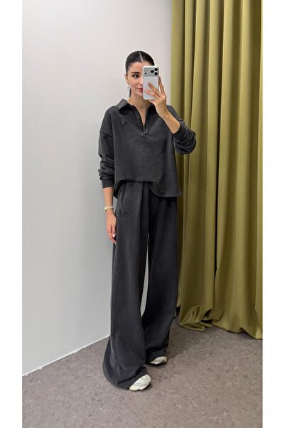 HAZELANNA Washable Anthracite Casual Suit