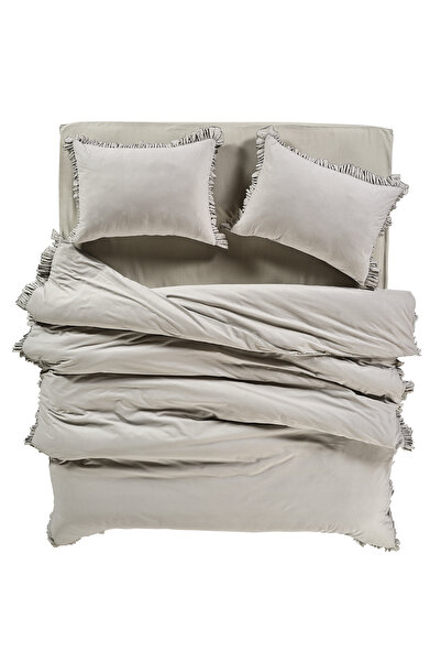 Doqu Home طقم غطاء لحاف من سلسلة بوهيم بونيڤيا، مقاس فردي، لون شمر