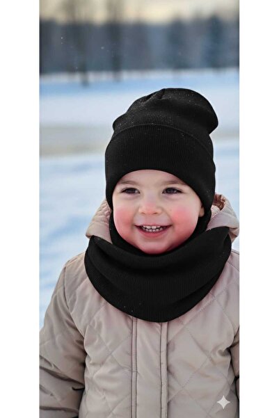 awix Unisex Çocuk Pamuklu Bere Boyunluk