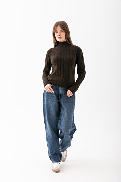 Loov High Neck Slim Fit Bodysuit, Ribbed Knit Sweater, High Neck Slim Fit Swe...