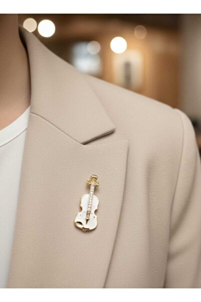 Daily Bazaar Müzik Tutkunlarına: Kristal Taşlı Keman Broş