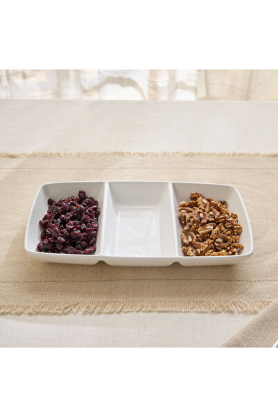 Home Box طبق ألبا بثلاثة أقسام - 38 × 20 × 5 سم