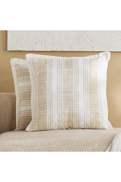 Home Box Cozy Duo 2-Piece Texture Print Filled Cushion Set - 50x50 cm