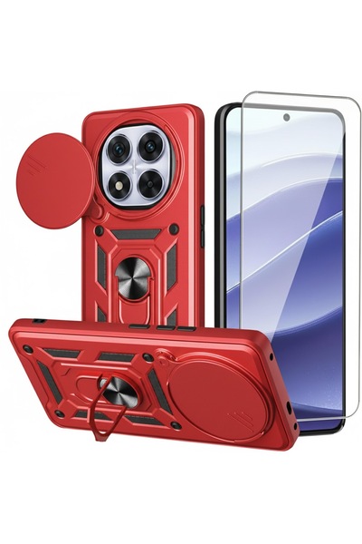Kipgsm Redmi Note 14 Pro Plus 5G Uyumlu Ekran Koruyucu+Kılıf Sürgülü Yüzüklü ...