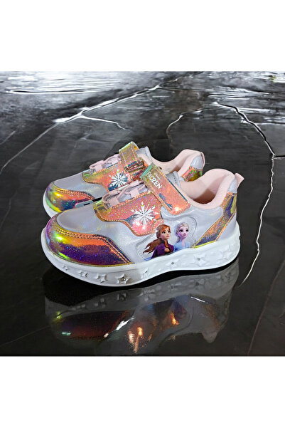 PATİK BEBE Lighted Girls' Purple Lightweight and Flexible Sports Shoes